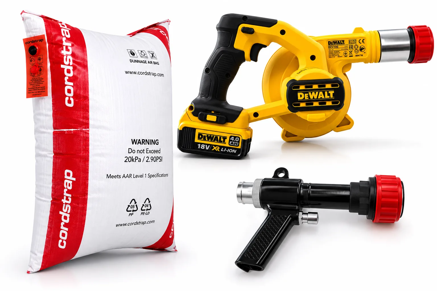 Bolsa de aire (Air Bag) y Pistola de inflado