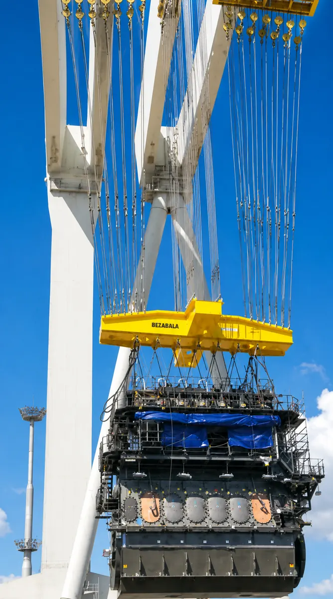 Proyecto de izado de equipos industriales pesados Bezabala